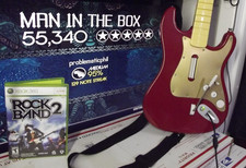 WORKS- CUSTOM Rock Band Xbox 360 Wired Fender Stratocaster Guitar Controller