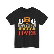 Dog Father  Beer Lover T-Shirt   Funny Pet  Beer Design