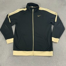 Vintage Nike Track Jacket Men L Black Y2K Sportswear Full Zip