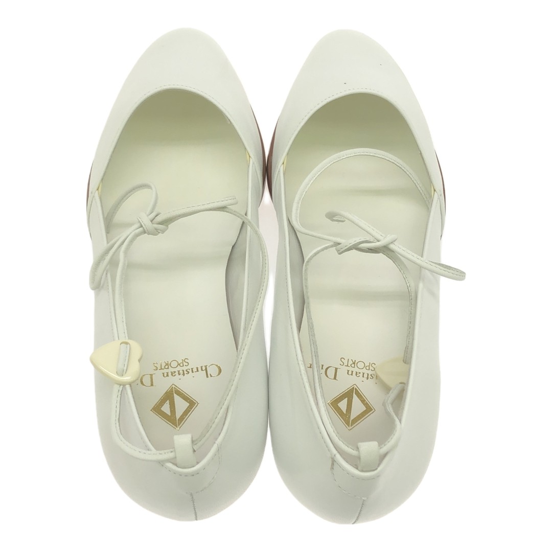 Christian Dior Ankle Lace up PUMPS 5 Shoes Heels White Heart Womens Used NE51-0 thumbnail 4