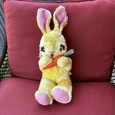 Gund Plush Bunny W/Carrot, 18  , 1950  s