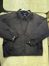 Vintage Color Faded Distressed Lands End Squall Full Zip Jacket Men L 42-44