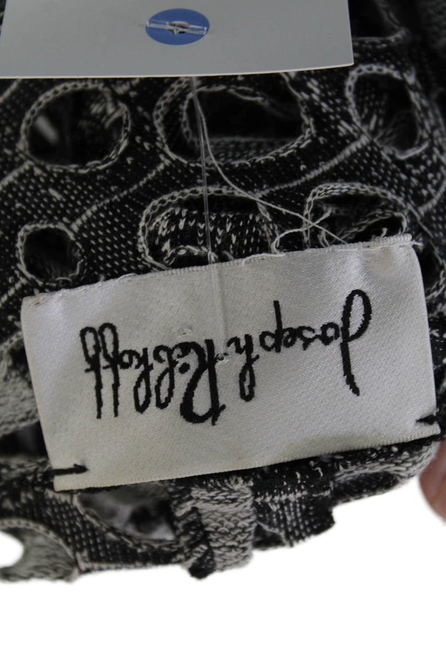 Blusa gris Joseph Ribkoff para mujer manga larga frente abierto detalle tejido talla M Foto 4 de 4