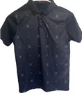 Nike Golf Polo Shirt Boys Youth Sz YM M Black Short Sleeve Golf Clubs Balls Play