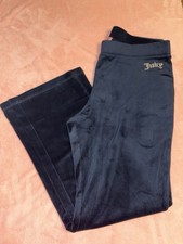 JUICY COUTURE Velour Mid-rise Pants Bling Size XL Navy Blue
