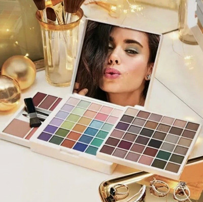 Avon Oh What Fun Mega Makeup Palette Set w/ Eyeshadow, Lip Gloss, Highlighter