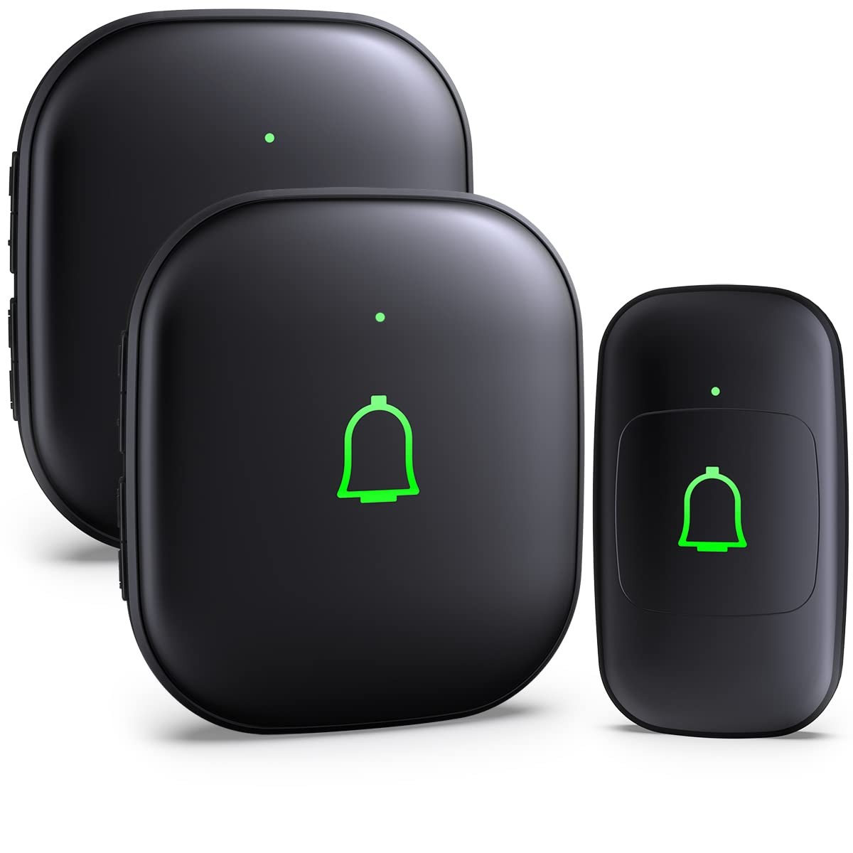 Wireless Doorbell Kit with 2 Receivers 1000ft Range IP66 Waterproof 32 Tunes