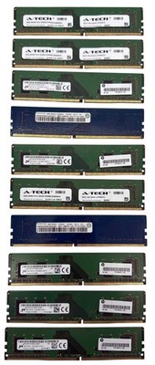 Lot of 10 Mixed 40GB (10x4GB) PC4-19200 DDR4-2400T  DIMM Desktop Memory RAM