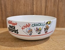 Vintage Retro KELLOGG'S 1987 Rice Krispies SNAP CRACKLE POP Ceramic Bowl #1