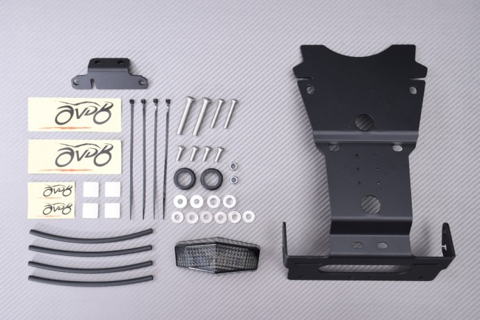 Support plaque AVDB et feu fumé pour moto BMW R1300 GS 2024-2026