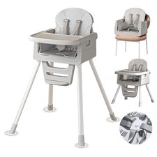 Portable 3 in 1 High Chairs for Babies and Toddlers, Convertible Baby Feeding...