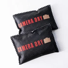 Reusable Camera Dehumidifier Bags 130g x2 w/ Moisture Indicator for Lens Storage