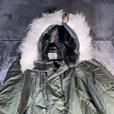 Vintage USAF N-2B Flight Jacket Men s Large Alpha Industries 60s Vietnam Parka