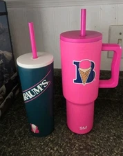 Braums Tumblers 40 oz Pink and 24oz Green NEW 2025 Simple Modern set of two