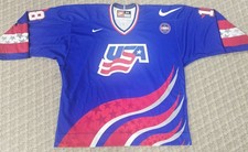 1996 World Championships Team USA Game / Tourney Worn Marty McInnis Jersey IIHF