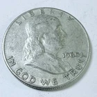 1960 D Ben Franklin SilverHalf Dollar 90% Silver Circulated Coin Free Ship #8896
