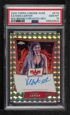 2025 Chrome WWE Red Brand Geometric Refractor Kayden Carter PSA 10 Auto 1fl4