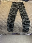 Women's Juniors S Gray Black Camouflage Ankle Leggings Stretch Pants — photo 2