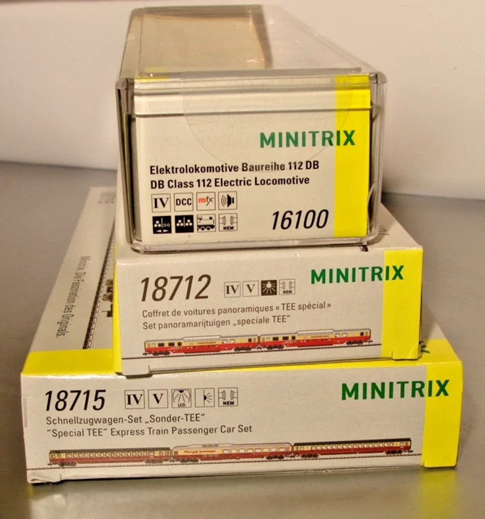 Trix - Minitrix N:  16100 + 18712 + 18715 Elok Zug mit Wagen  Digital  Neu + OVP