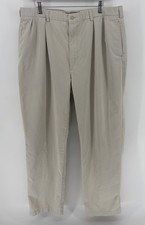 Vtg Polo Ralph Lauren Andrew Pant Men 38x32 Beige Double Pleated Cotton Chino