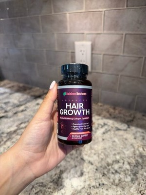 Rainbow Nutrients Advanced Hair Growth Biotin Collagen OptiMSM Vegan 60 Capsules