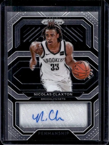 2020-21 Panini Prizm Nicolas Claxton Penmanship Auto Autograph #PE-NCL Nets