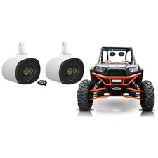  2 kicker CSC693 6x9" 360  Swivel White Aluminum Tower Speakers For RZR/ATV/UTV