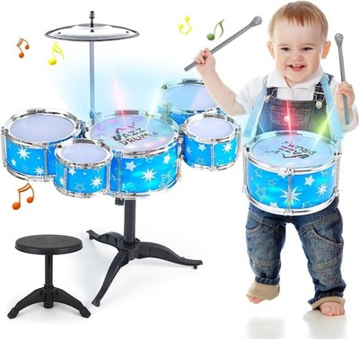 Juego De Bateria Bateria De Juguete Para Niños Ninos Bombo Tambores Regalo TOP