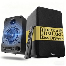 LEMEGA Active Bookshelf Speakers 40W RMS, Powered Stereo Speakers with 4" woo...