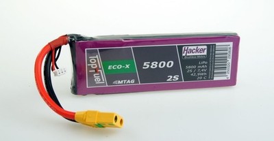 Hacker Motor TopFuel LiPo Akku 20C ECO-X 5800mAh 2S MTAG - 95800231
