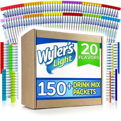 Wyler's Light Singles to Go - 20 Flavors Sugar-Free Drink Mix Pack, 176 Servings