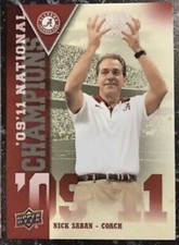 2012 Upper Deck University of Alabama Football Cards Checklist 30