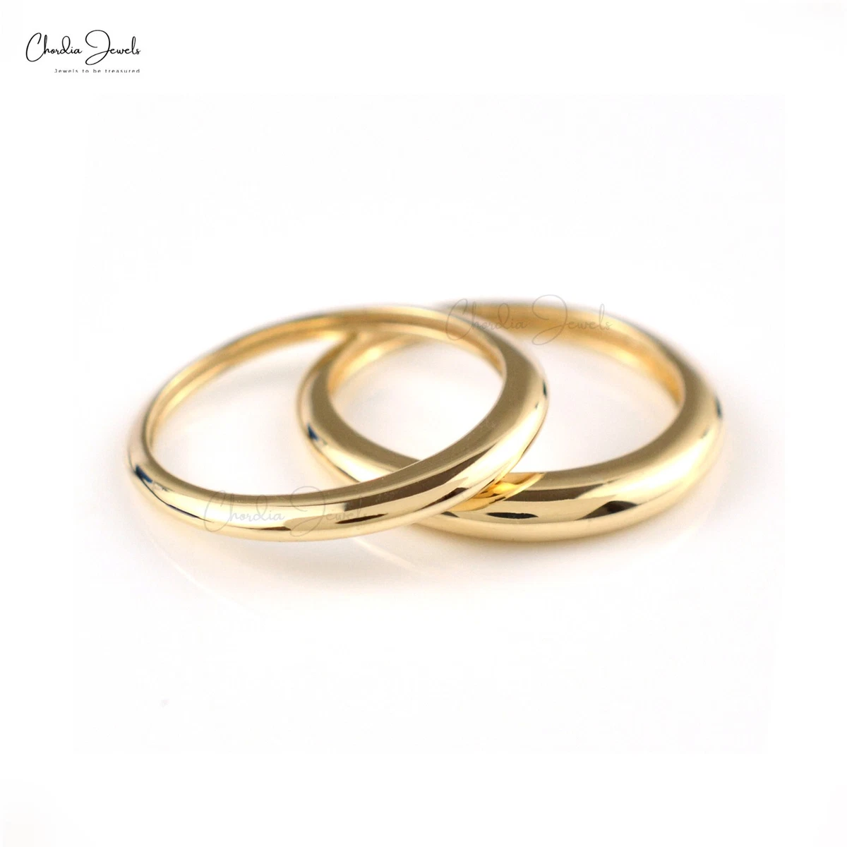 14k Solid Yellow Gold Band Plain Gold Stacking Ring Fine Jewelry