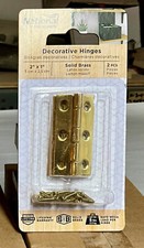 solid brass small hinges, 2" x 1", National Hardware, box of 10 5 ea 2 packs