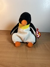 Ty Beanie Baby Waddle the Penguin 6" Beanbag Plush PVC Pellets 1995 With Tag