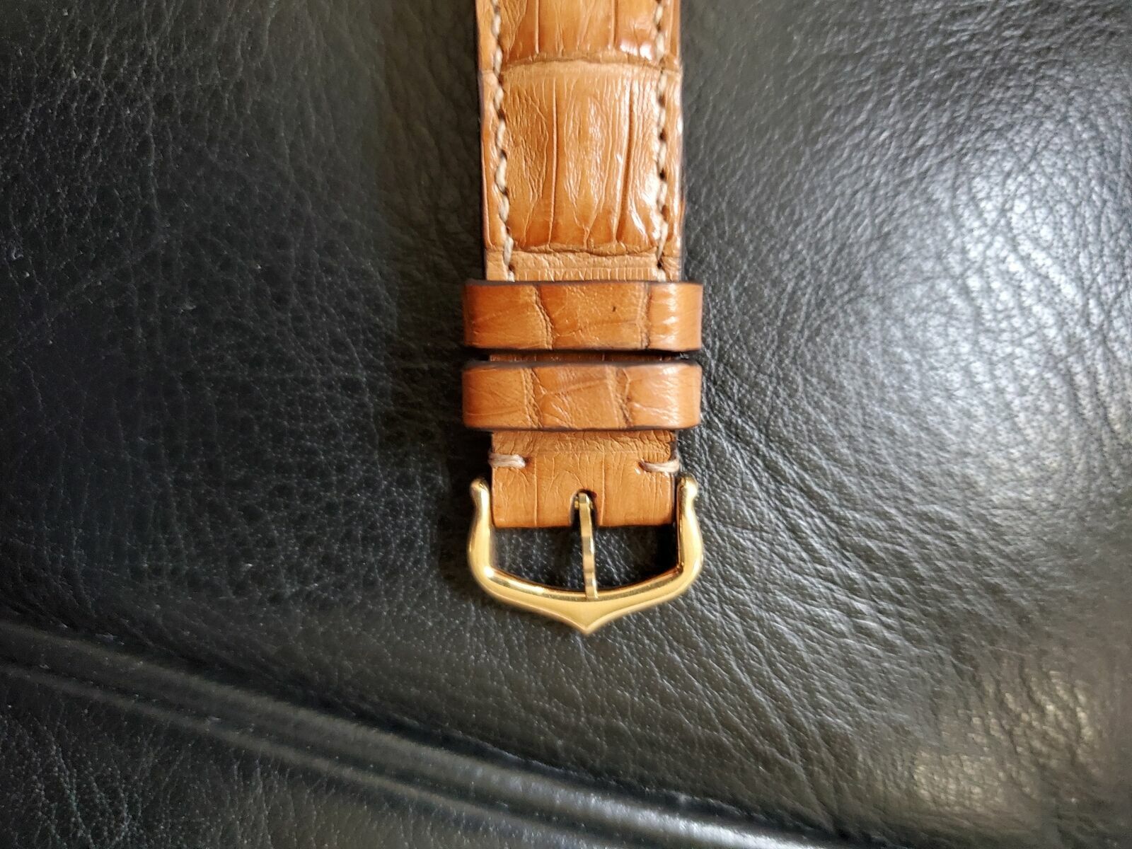 Cartier Tank Francais crocodile strap watch band MIT Cheergiant straps卡地亞鱷魚皮錶帶訂製 eBay