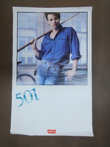 VINTAGE 1980's Levi 501 Poster 35\