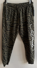 NWT Ed Hardy XL Tiger Stripe Sweat Pants Chinese Dragon