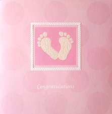 Greeting Card Newborn Baby Girl Congratulations Baby Shower