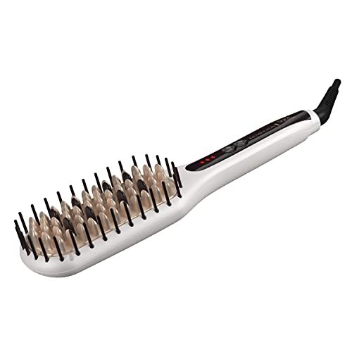 REMINGTON SHINE THERAPY HAIR STRAIGHTENER BRUSH CERAMIC HEAT SETTINGS - WHITE - Picture 5 of 5