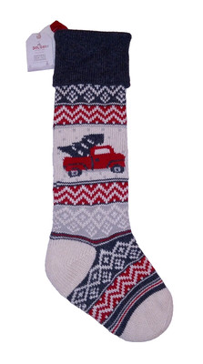 NWT POTTERY BARN Fair Isle Knitted Christmas Stocking No Monogram Tree in Truck