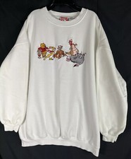 VTG The Disney Store XX Large Winnie The Pooh Friends Embroidered Sweatshirt