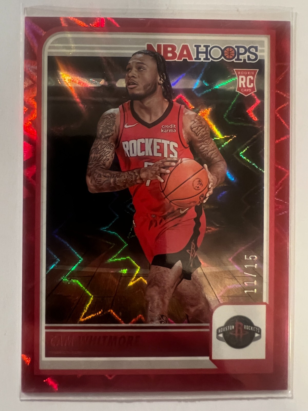 CAM WHITMORE Red 11/15 Explosion Rookie! 2023-24 PANINI HOOPS #265 RC