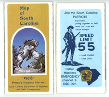 Vintage 1978 South Carolina Official State Highway Department Road Map 8/78 