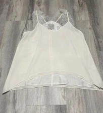 Mason Silk Lace Cream Flowing Tank Top Size 0