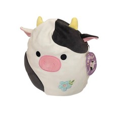 Squishmallow Connor the Cow Stuffed Animal Plush 11" Black White NWT Kellytoy