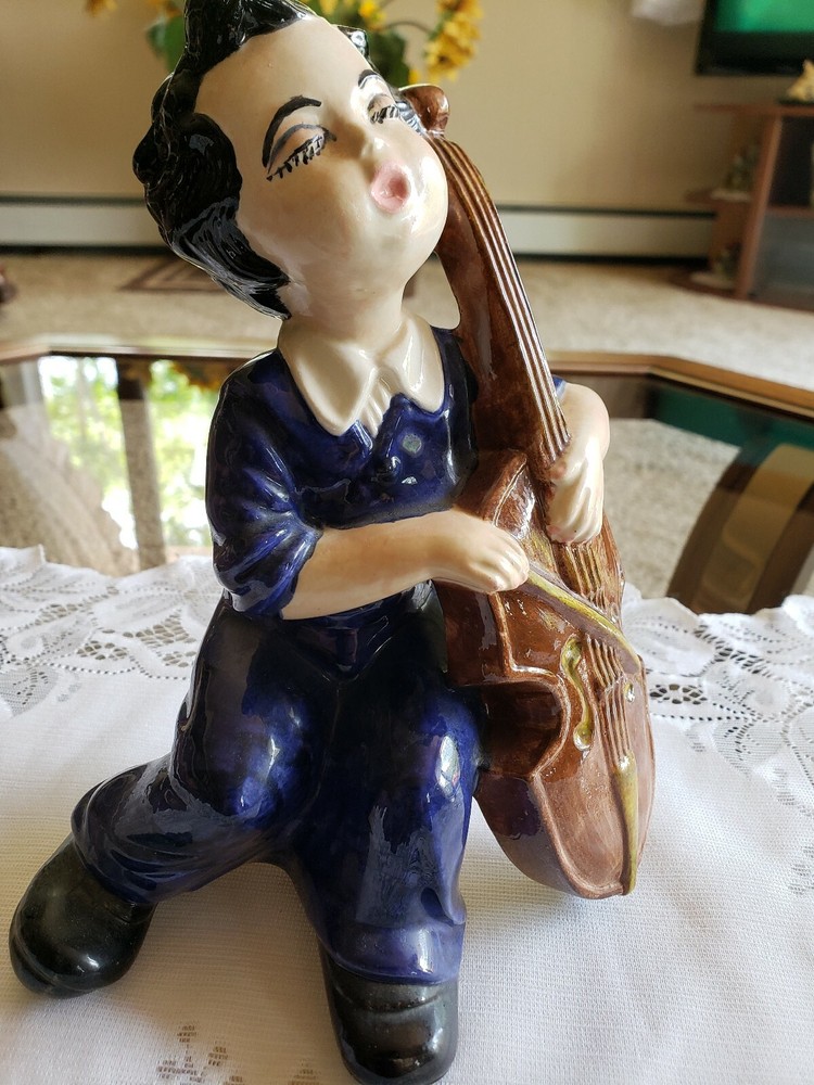 Vintage Boy Figurine Playing the Violin  5