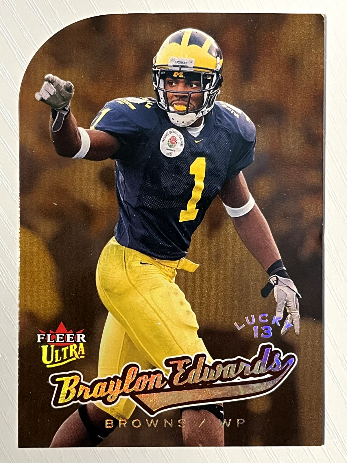 Braylon Edwards Ultra #204 Gold Medallion
