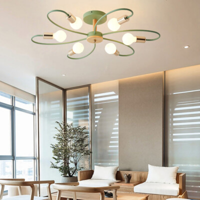 Modern Lights Glass Globe Chandelier Pendant Lamp Rustic Wooden Ceiling  Light