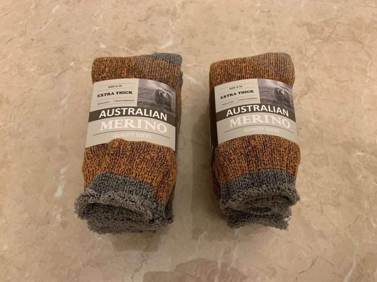 6 Pairs Top Quality AUS Merino Wool work socks 6-10 Extreme Heavy Duty, AU stock